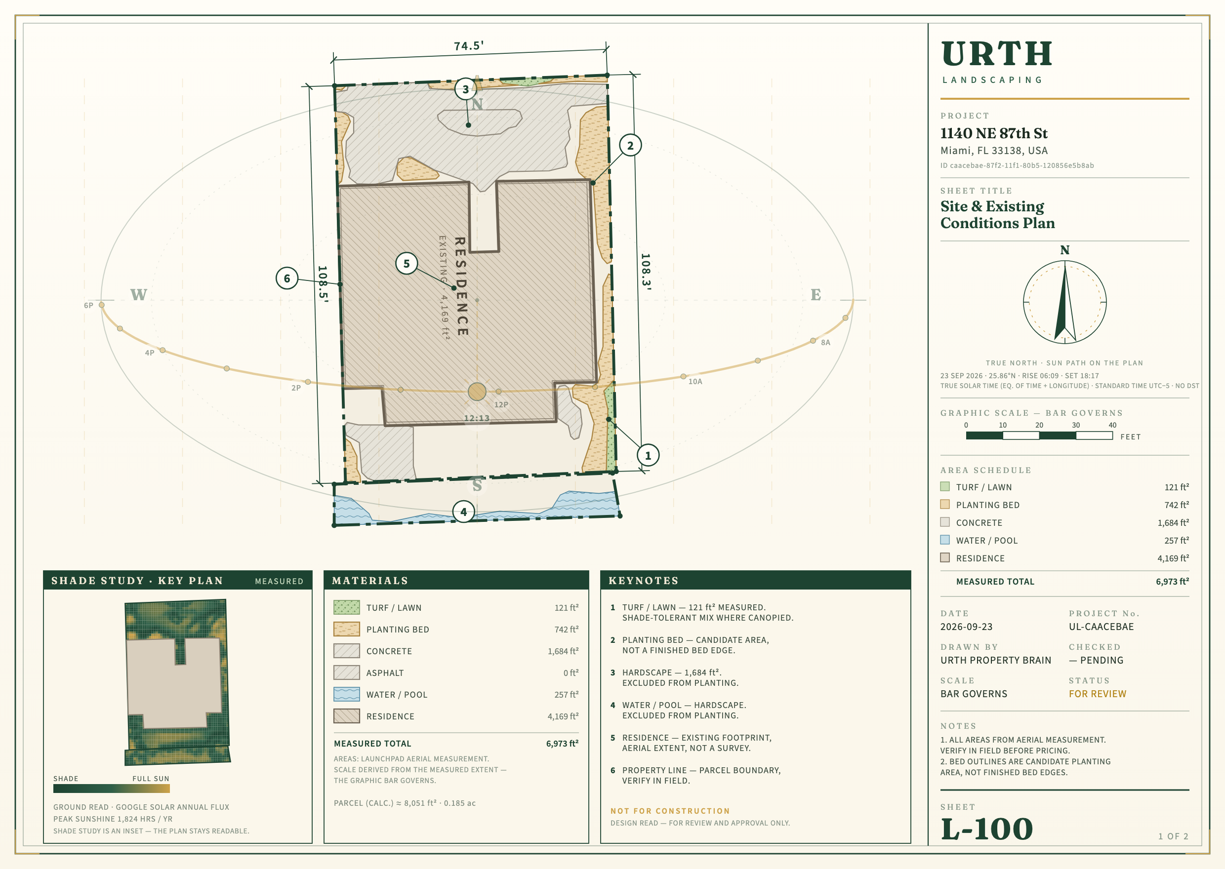 Site report today: CAD blueprint with sun inset (step 4)